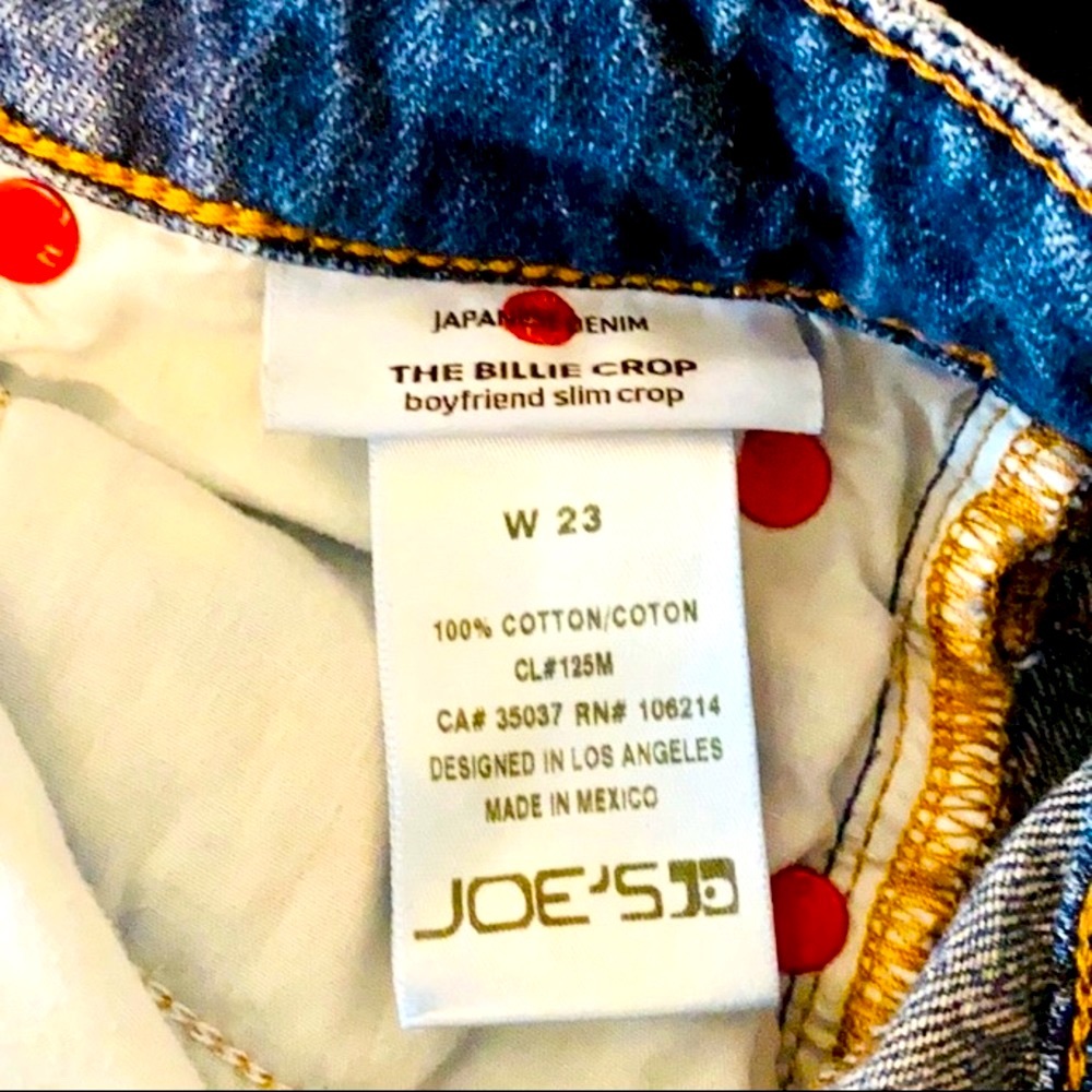 🌿 JOE’s Jeans - The Billie Crop - Size 23 - Picture 4 of 4
